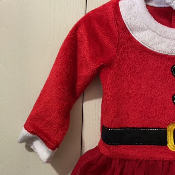 George Santa Dress with Tulle Skirt and Fuzzy Headband - Picture 3 of 8